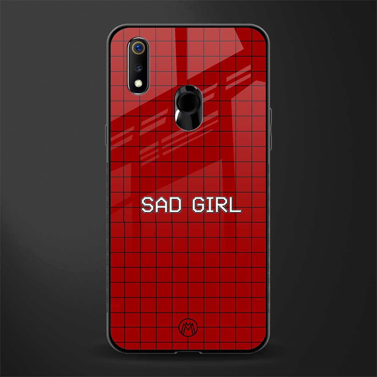 sad girl glass case for realme 3 pro image