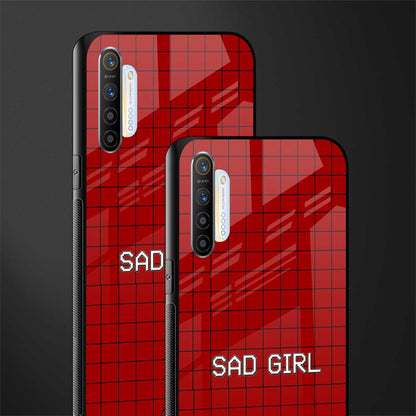 sad girl glass case for realme xt image-2