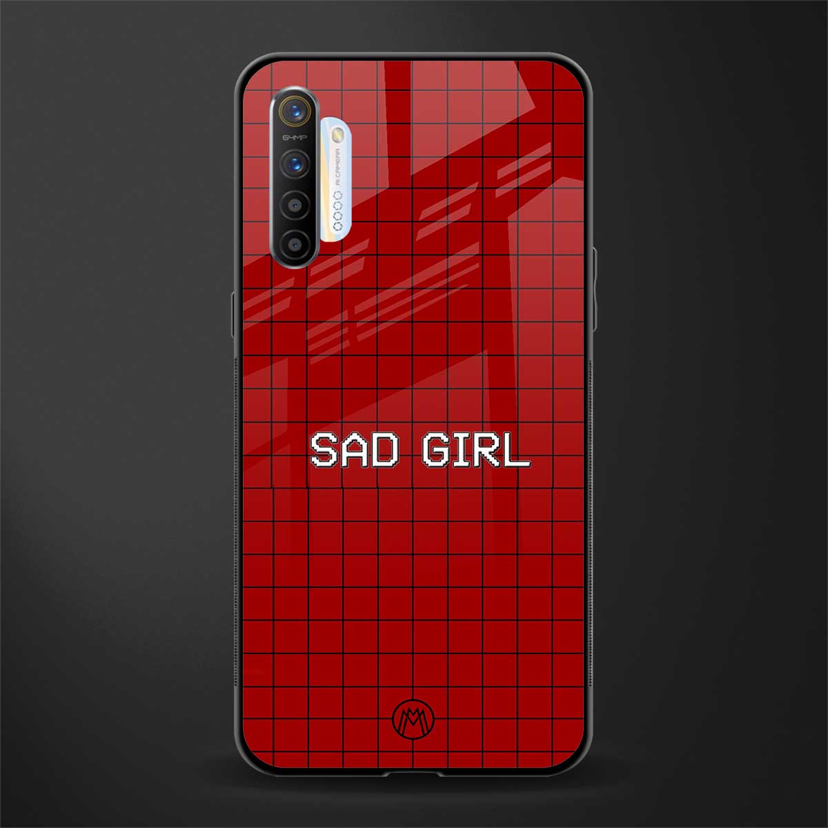 sad girl glass case for realme x2 image