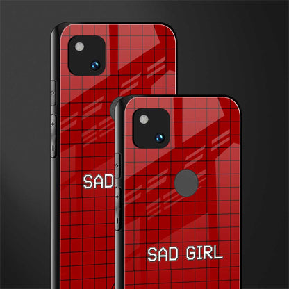 sad girl back phone cover | glass case for google pixel 4a 4g