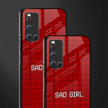 sad girl glass case for vivo v19 image-2