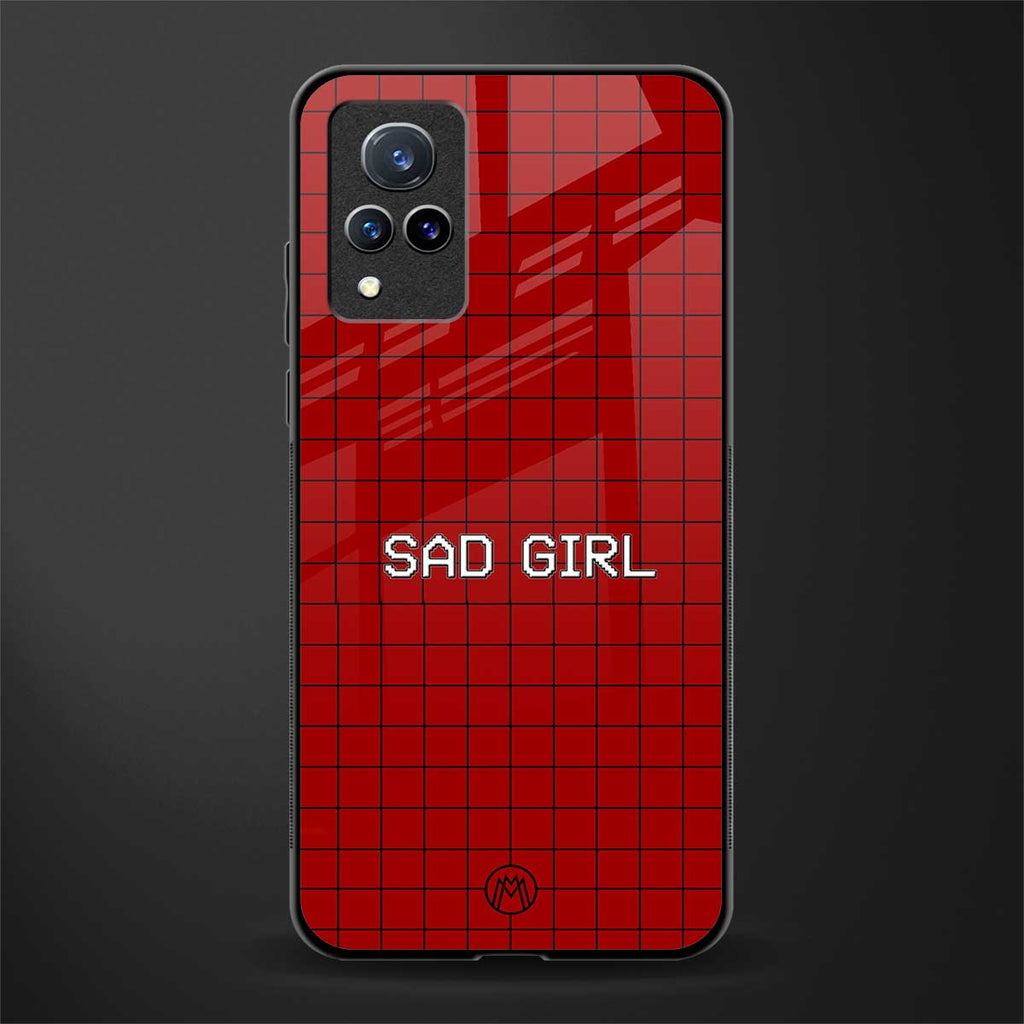 sad girl glass case for vivo v21 5g image