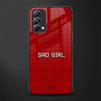 sad girl glass case for oppo f19 image