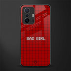sad girl glass case for mi 11t pro 5g image