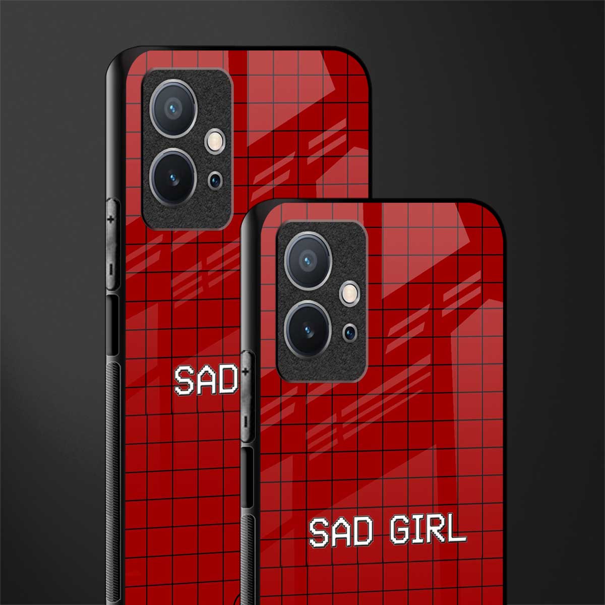 sad girl glass case for vivo t1 5g image-2