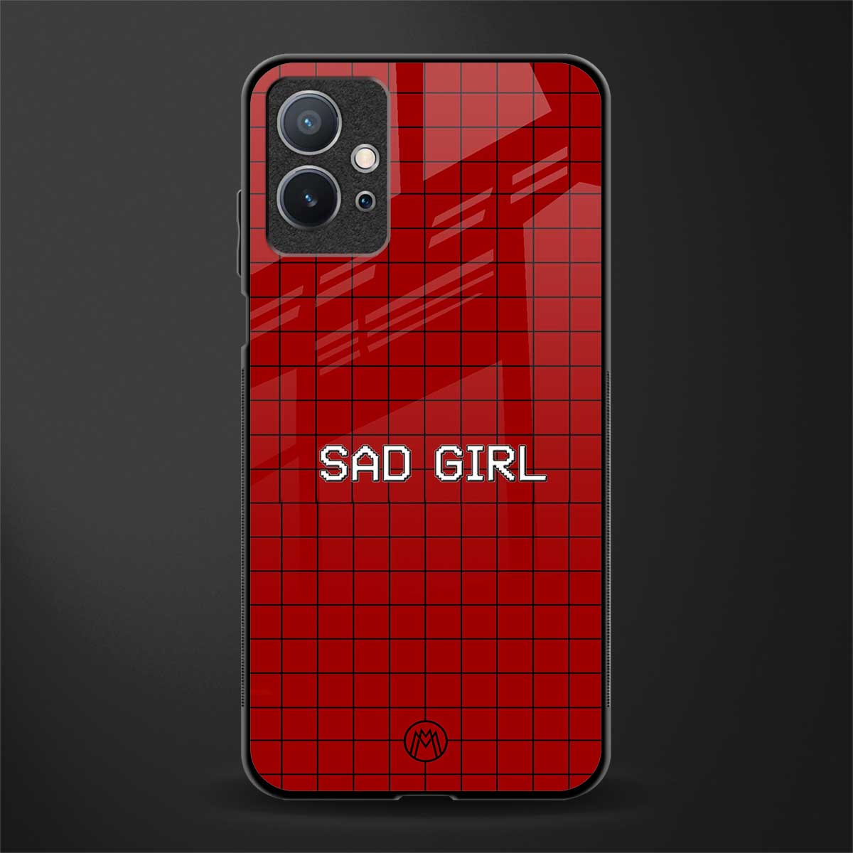 sad girl glass case for vivo t1 5g image