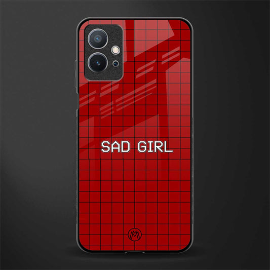 sad girl glass case for vivo t1 5g image