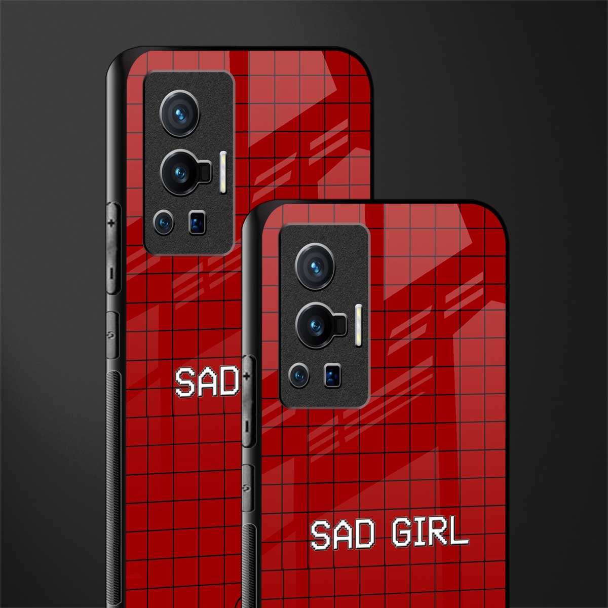 sad girl glass case for vivo x70 pro image-2
