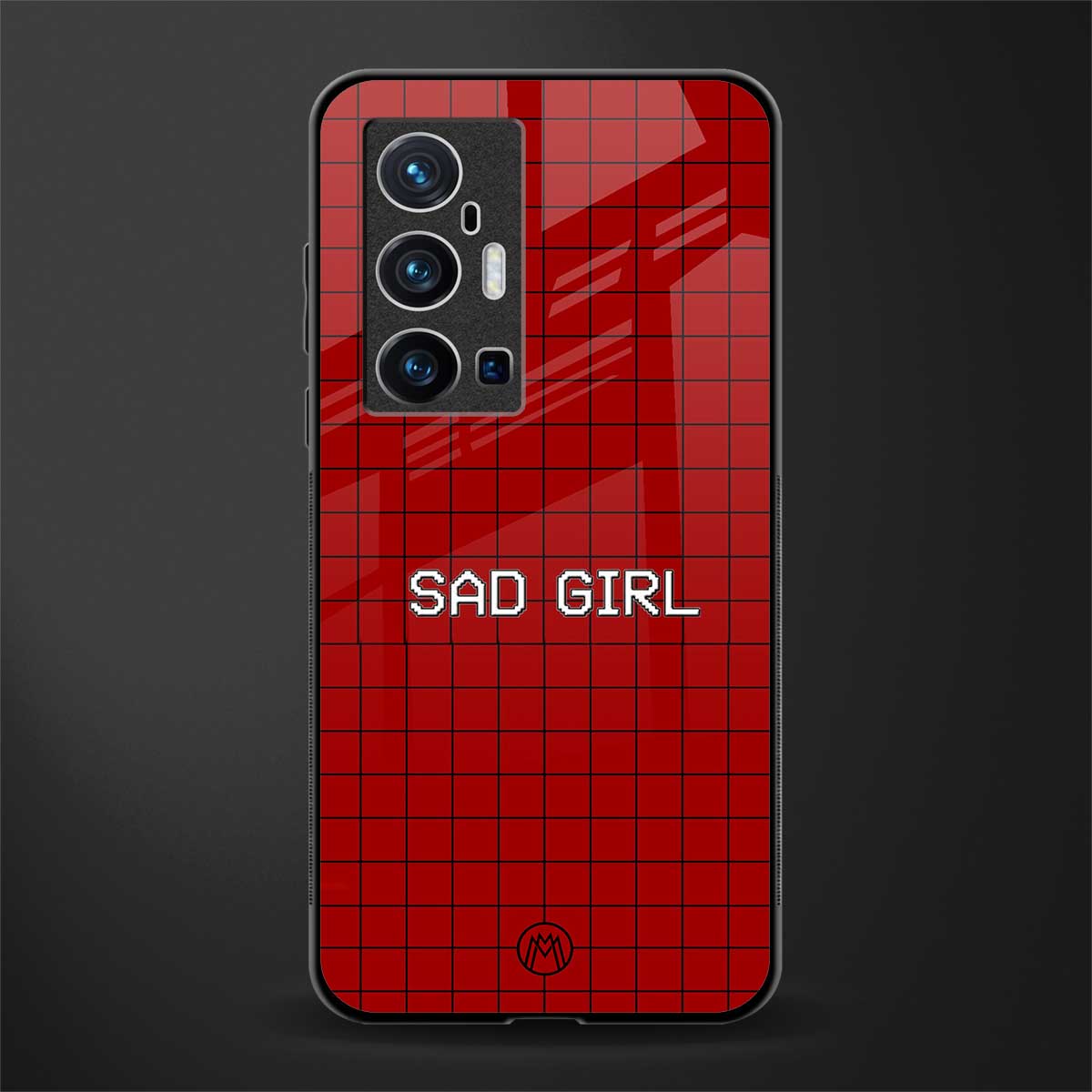 sad girl glass case for vivo x70 pro plus image