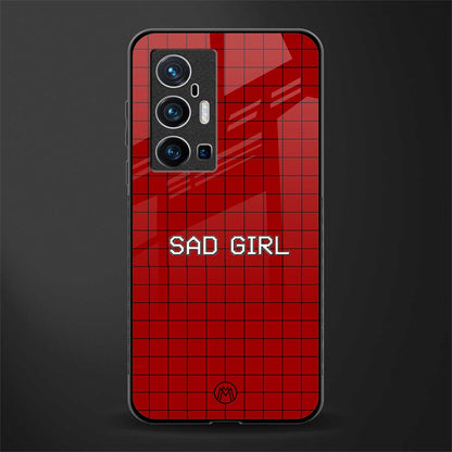 sad girl glass case for vivo x70 pro plus image