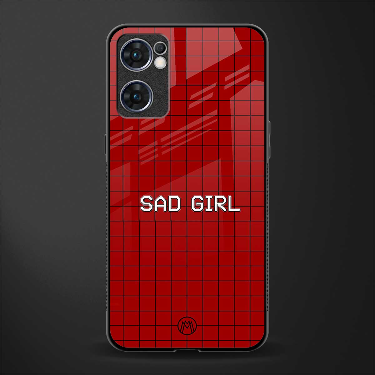 sad girl glass case for oppo reno7 5g image