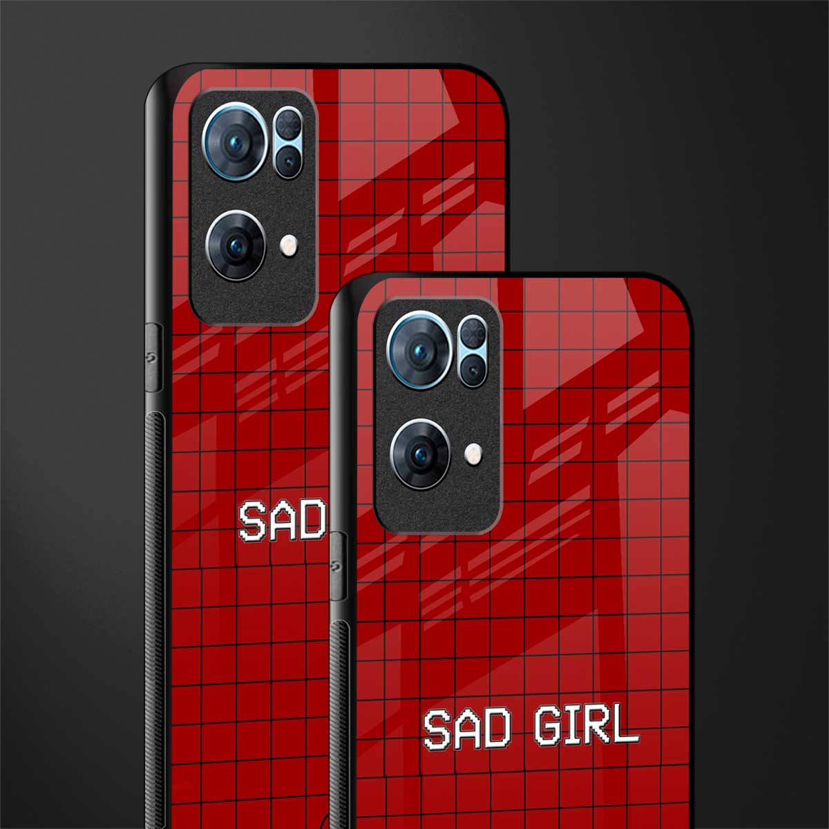 sad girl glass case for oppo reno7 pro 5g image-2