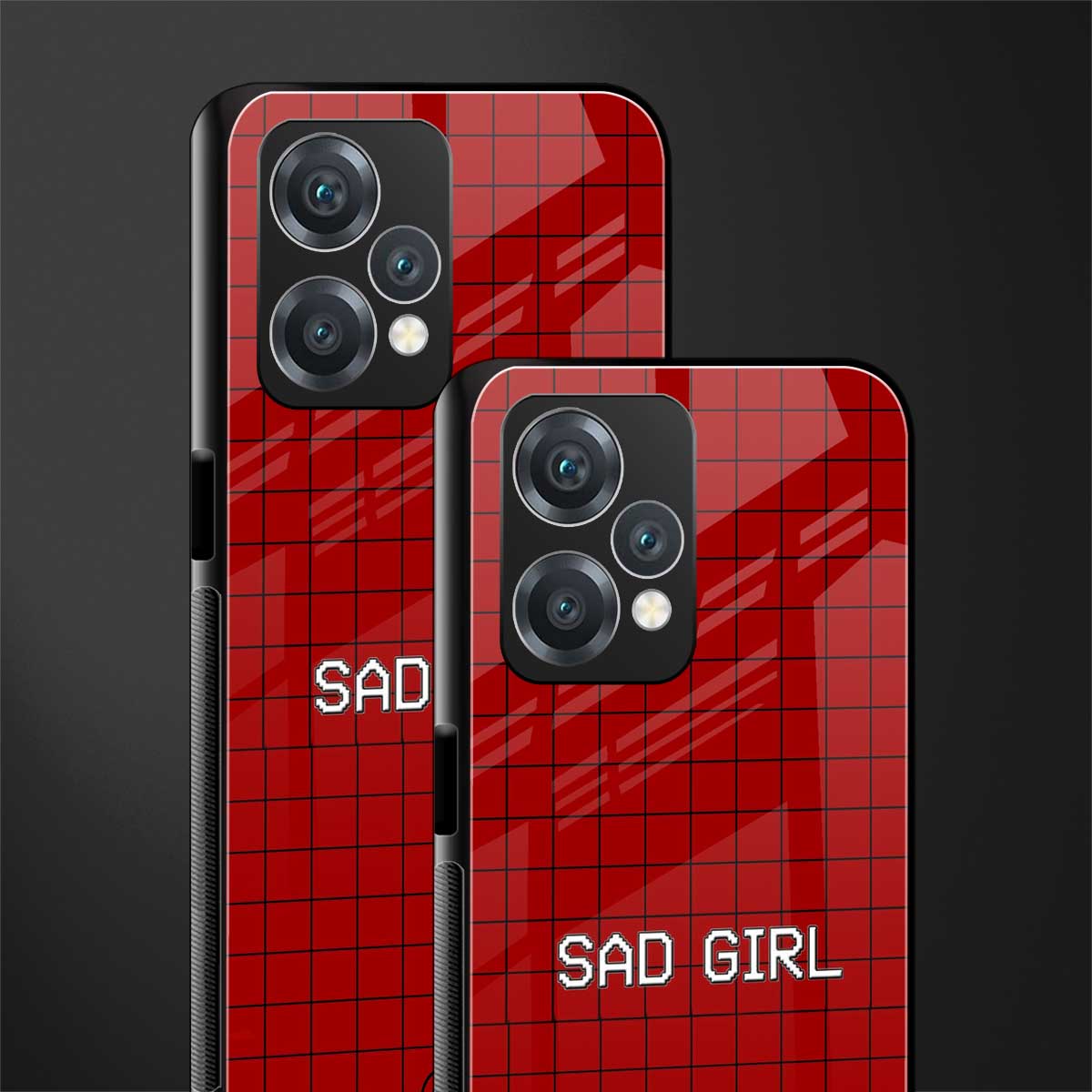 sad girl back phone cover | glass case for realme 9 pro 5g