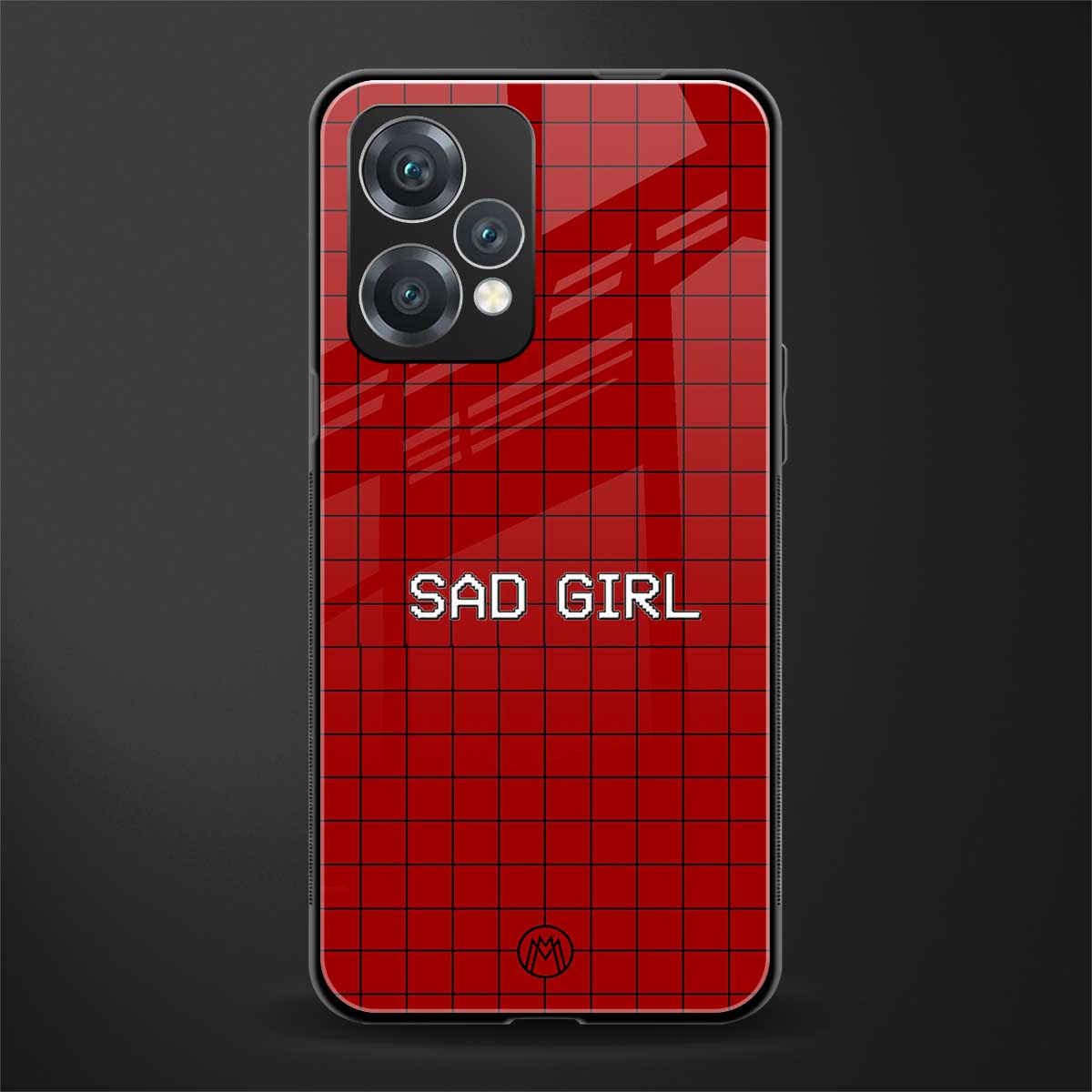 sad girl back phone cover | glass case for realme 9 pro 5g