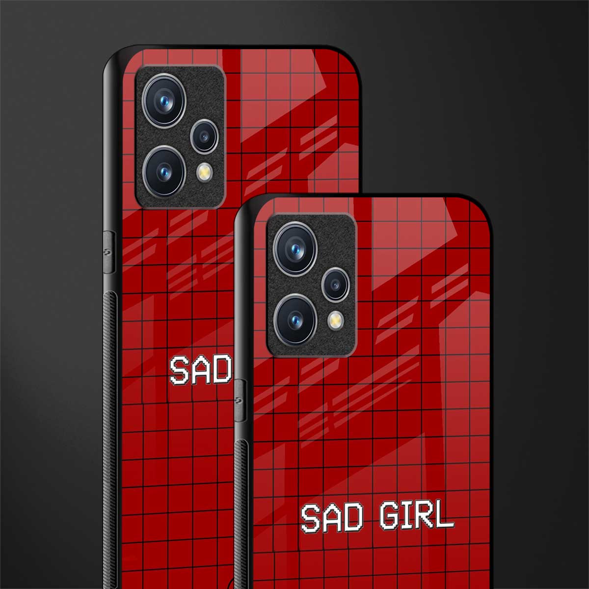 sad girl glass case for realme 9 4g image-2