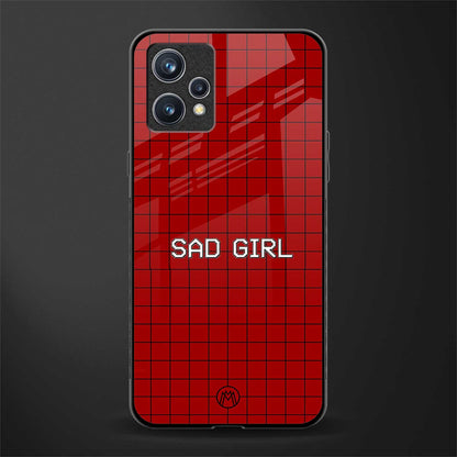 sad girl glass case for realme 9 4g image