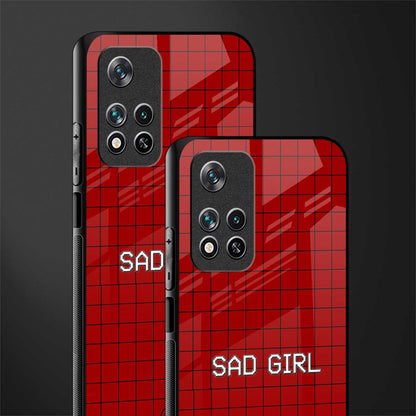 sad girl glass case for poco m4 pro 5g image-2