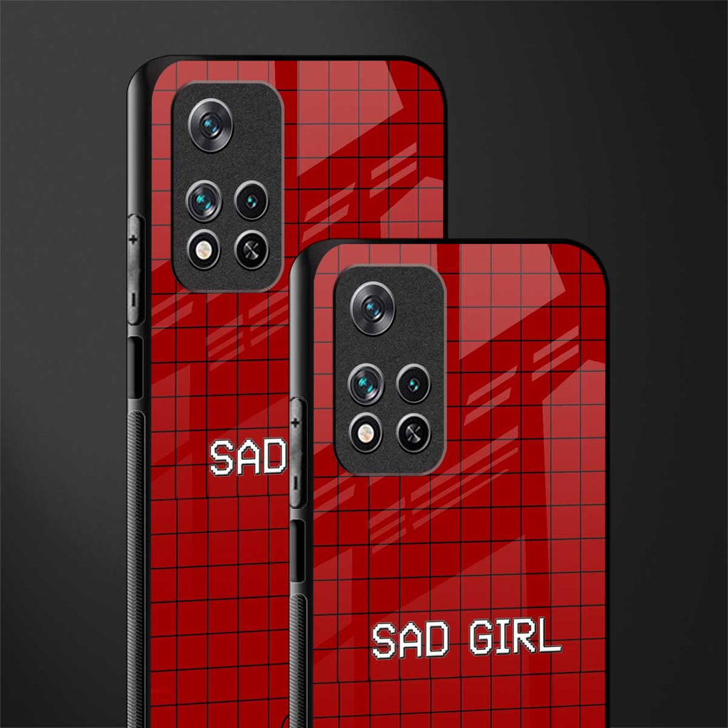 sad girl glass case for xiaomi 11i 5g image-2