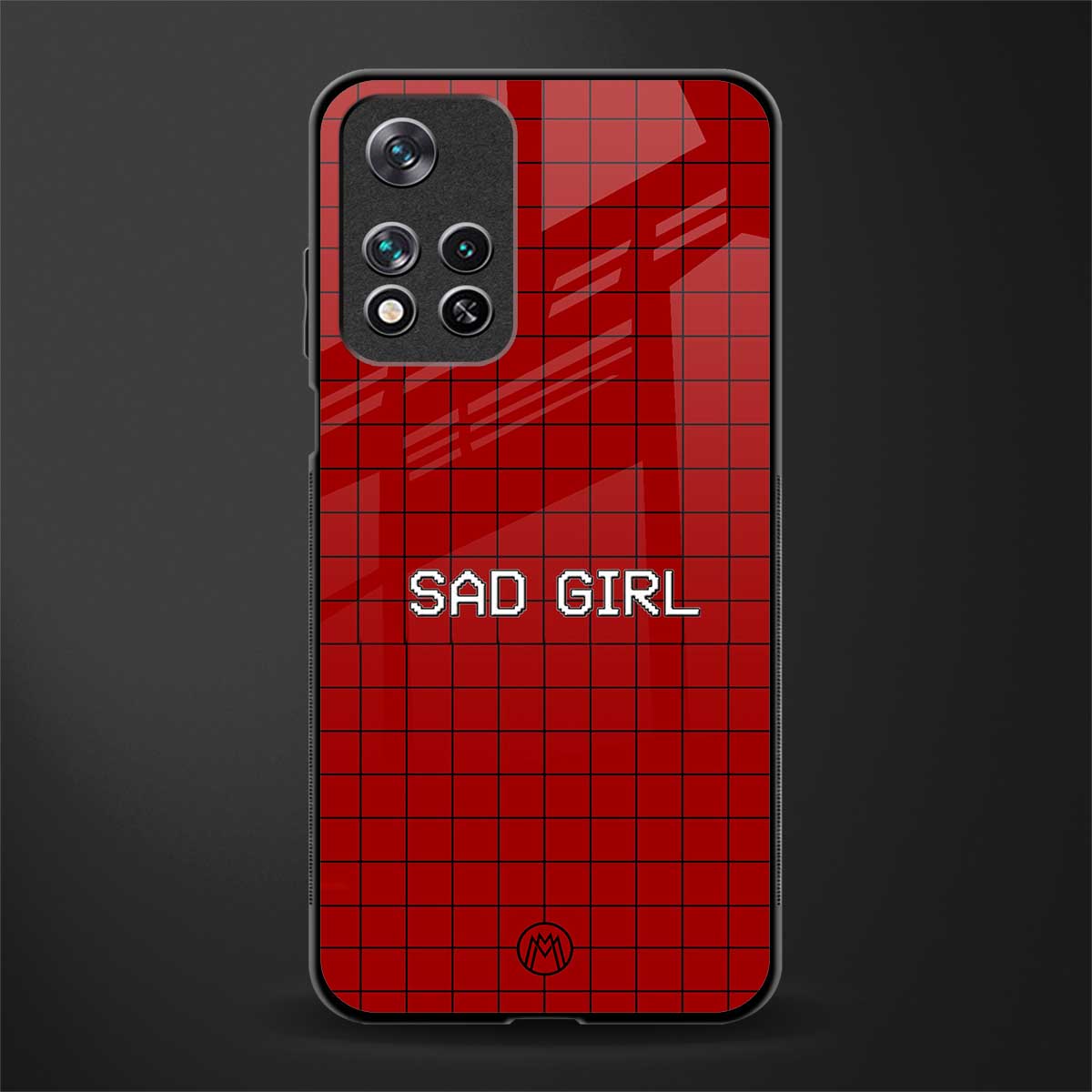 sad girl glass case for poco m4 pro 5g image