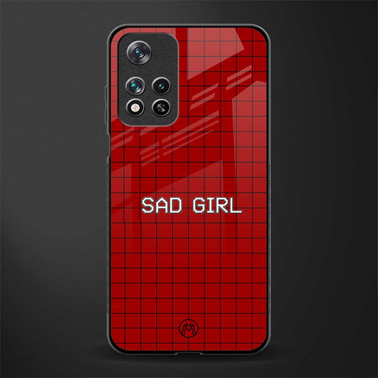 sad girl glass case for poco m4 pro 5g image