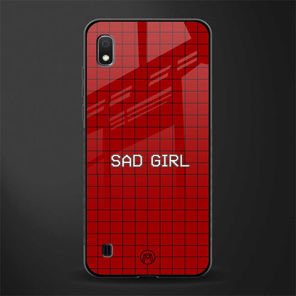 sad girl glass case for samsung galaxy a10 image