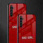 sad girl glass case for realme x50 pro image-2