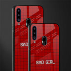 sad girl glass case for samsung galaxy a20s image-2