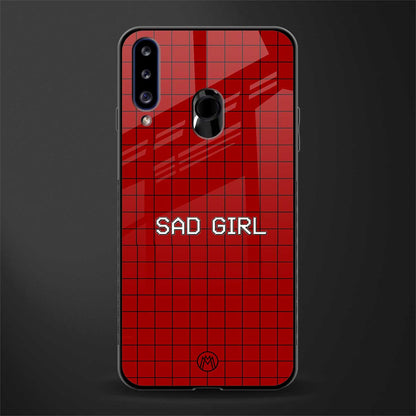 sad girl glass case for samsung galaxy a20s image