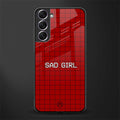 sad girl glass case for samsung galaxy s21 plus image