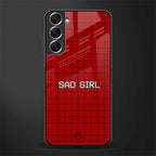 sad girl glass case for samsung galaxy s21 plus image