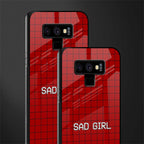 sad girl glass case for samsung galaxy note 9 image-2