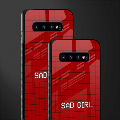 sad girl glass case for samsung galaxy s10 image-2