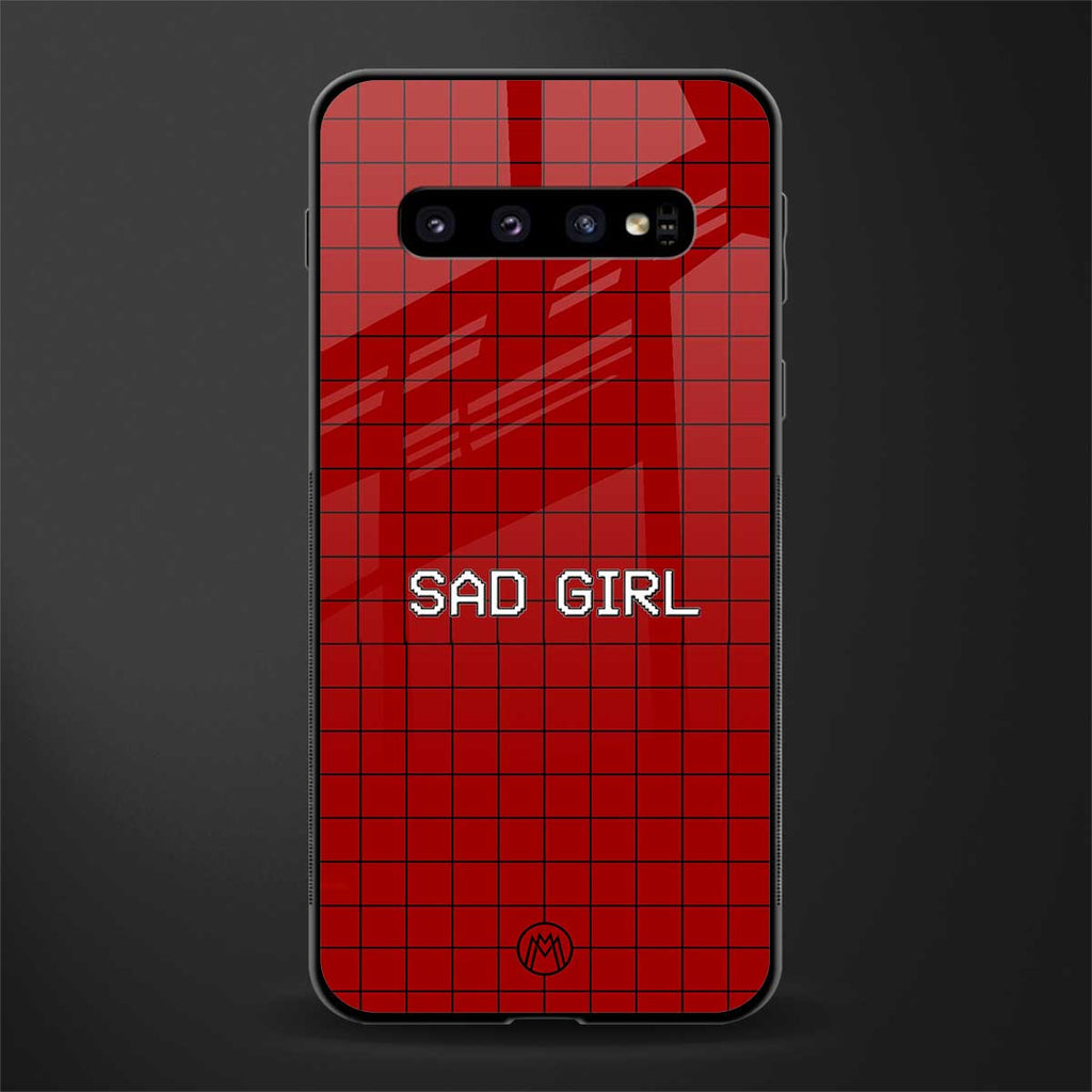 sad girl glass case for samsung galaxy s10 plus image