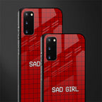 sad girl glass case for samsung galaxy s20 image-2