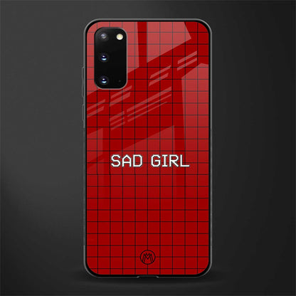 sad girl glass case for samsung galaxy s20 image