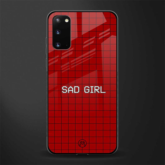 sad girl glass case for samsung galaxy s20 image