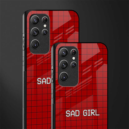 sad girl glass case for samsung galaxy s22 ultra 5g image-2