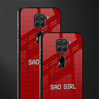 sad girl glass case for redmi note 9 image-2