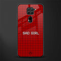 sad girl glass case for redmi note 9 image