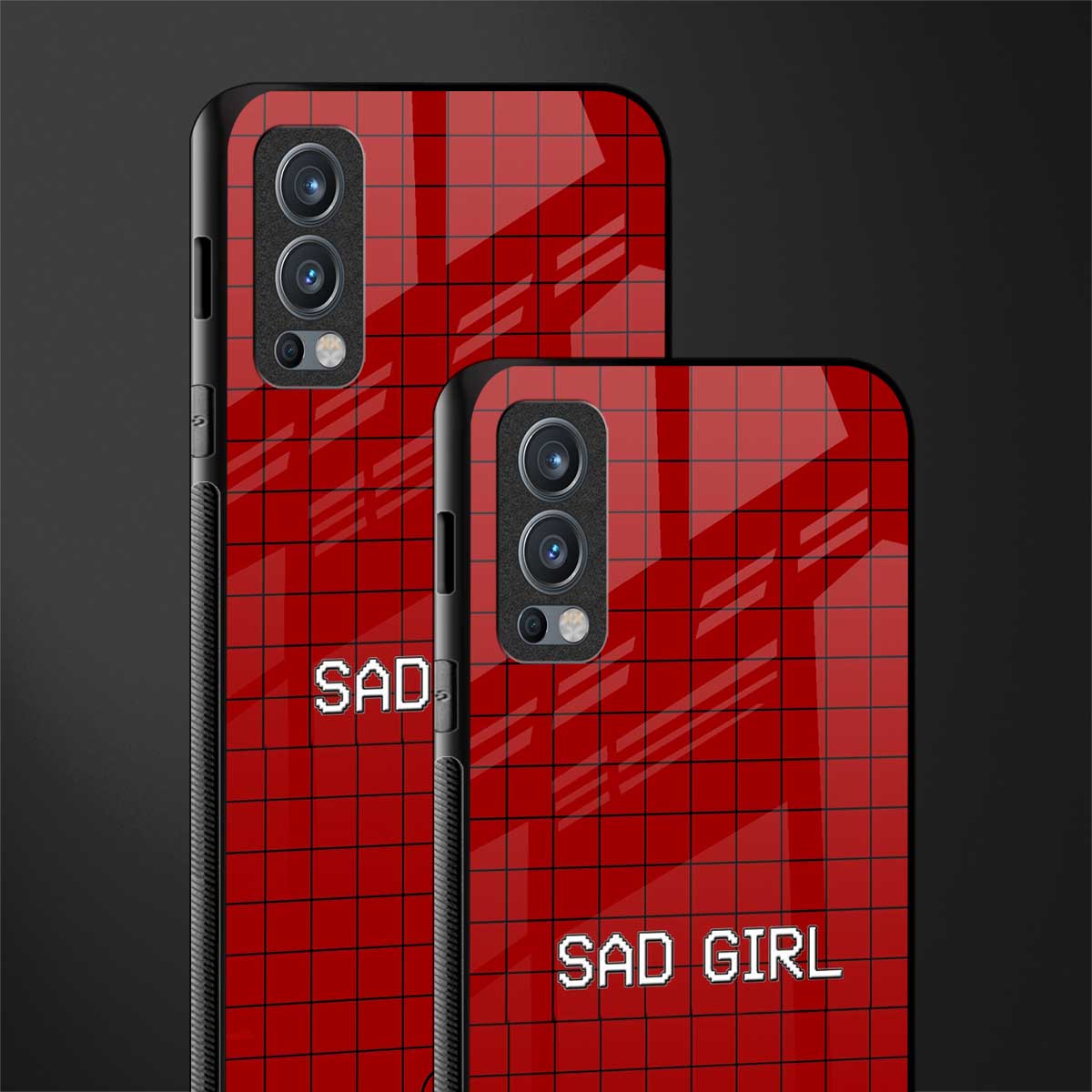 sad girl glass case for oneplus nord 2 5g image-2