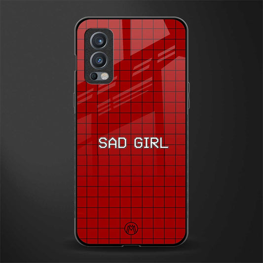 sad girl glass case for oneplus nord 2 5g image