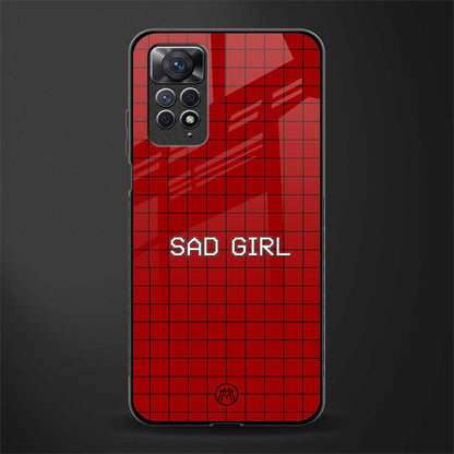 sad girl glass case for redmi note 11s image