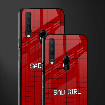 sad girl glass case for vivo y17 image-2