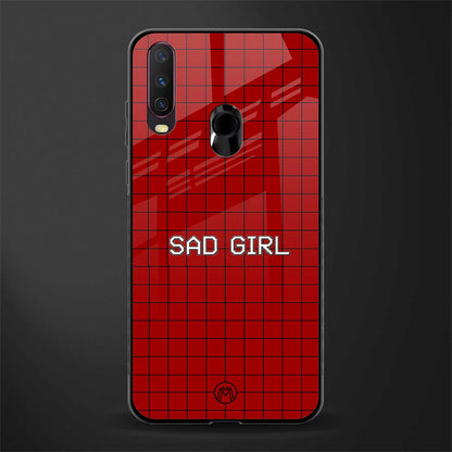 sad girl glass case for vivo y17 image