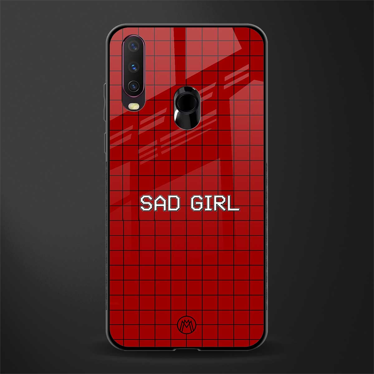 sad girl glass case for vivo y12 image