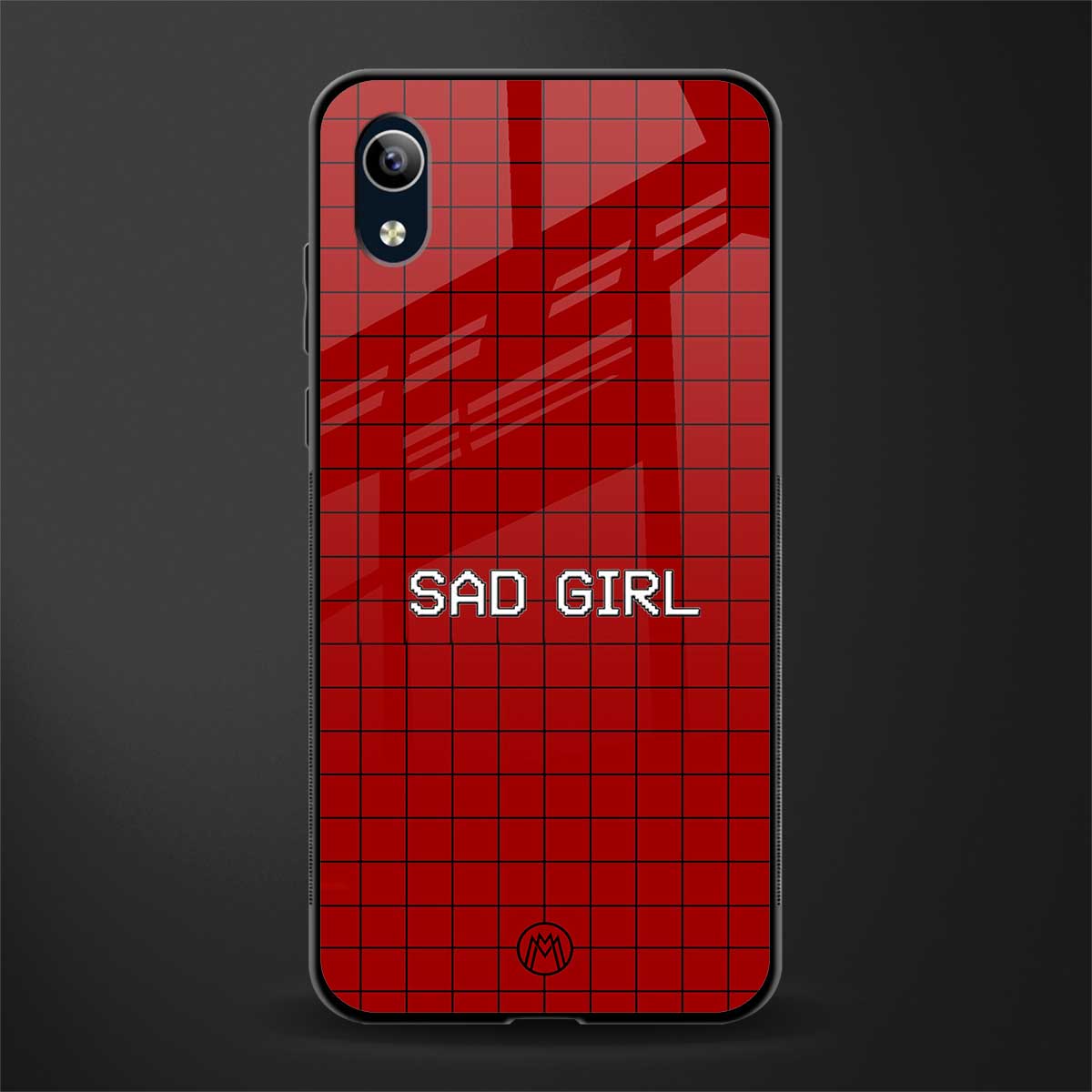 sad girl glass case for vivo y1s without fingerprint image