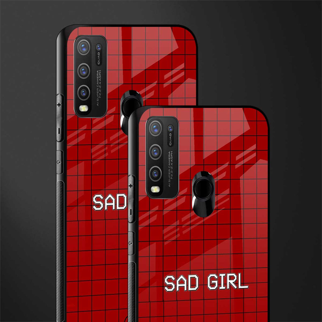 sad girl glass case for vivo y30 image-2
