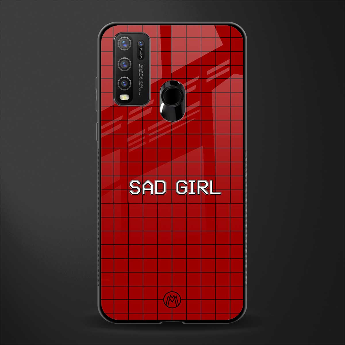 sad girl glass case for vivo y30 image