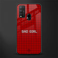 sad girl glass case for vivo y50 image