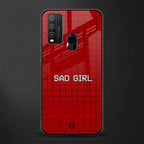 sad girl glass case for vivo y50 image